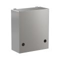 RECESSED FOLDED TOWEL DISPENSER MOUNTED BEHIND THE MIRROR, STRAIGHT BOTTOM, MATT STEEL